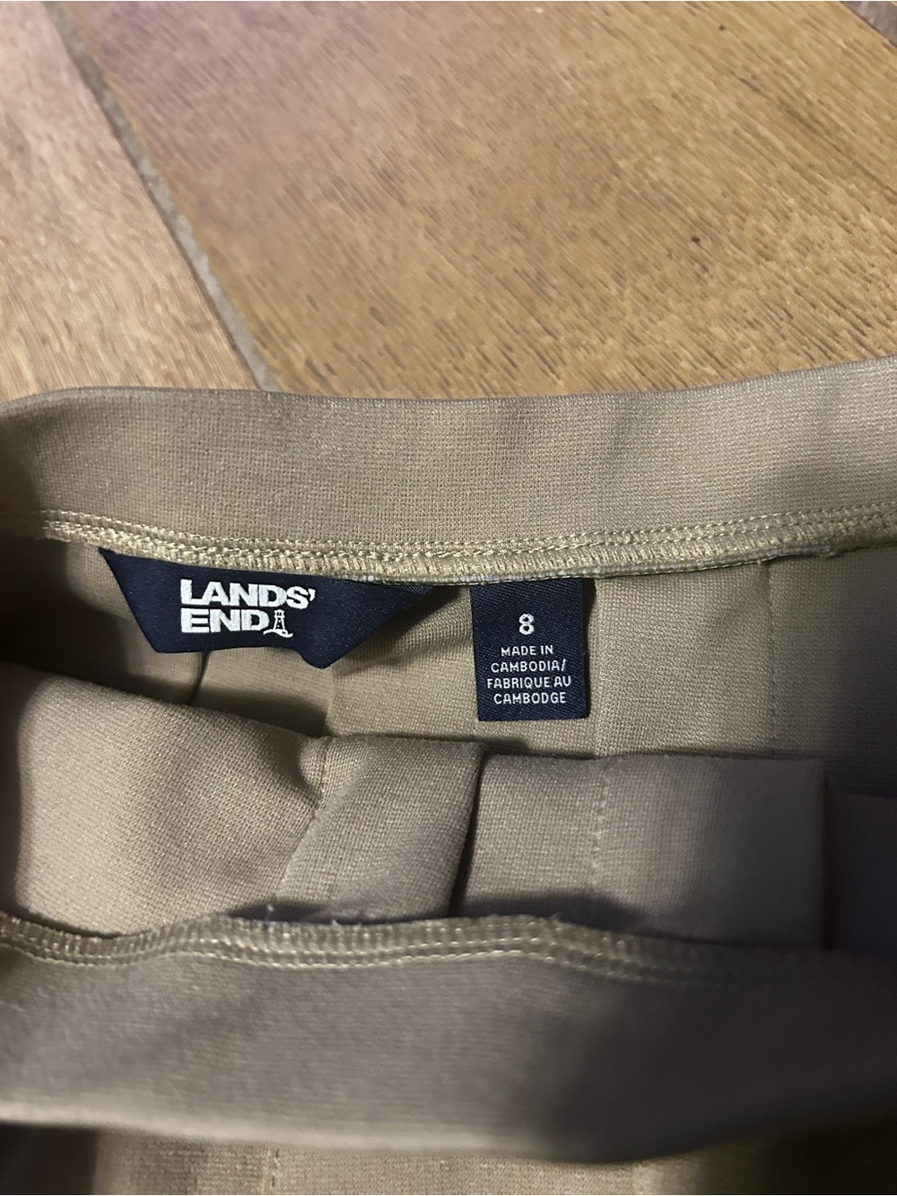 Like New! Lands’ End Girl Uniform Khaki Skirt - Picture 2 of 2